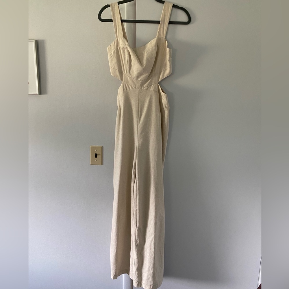 Altar’d State Alize cut out linen jumpsuit, s